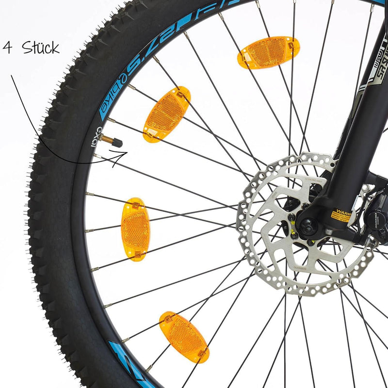 Laad afbeelding in Galerijviewer, FISCHER Unisex Fischer fiets reflector 85400 oranje, geel, eenheidsmaat EU
