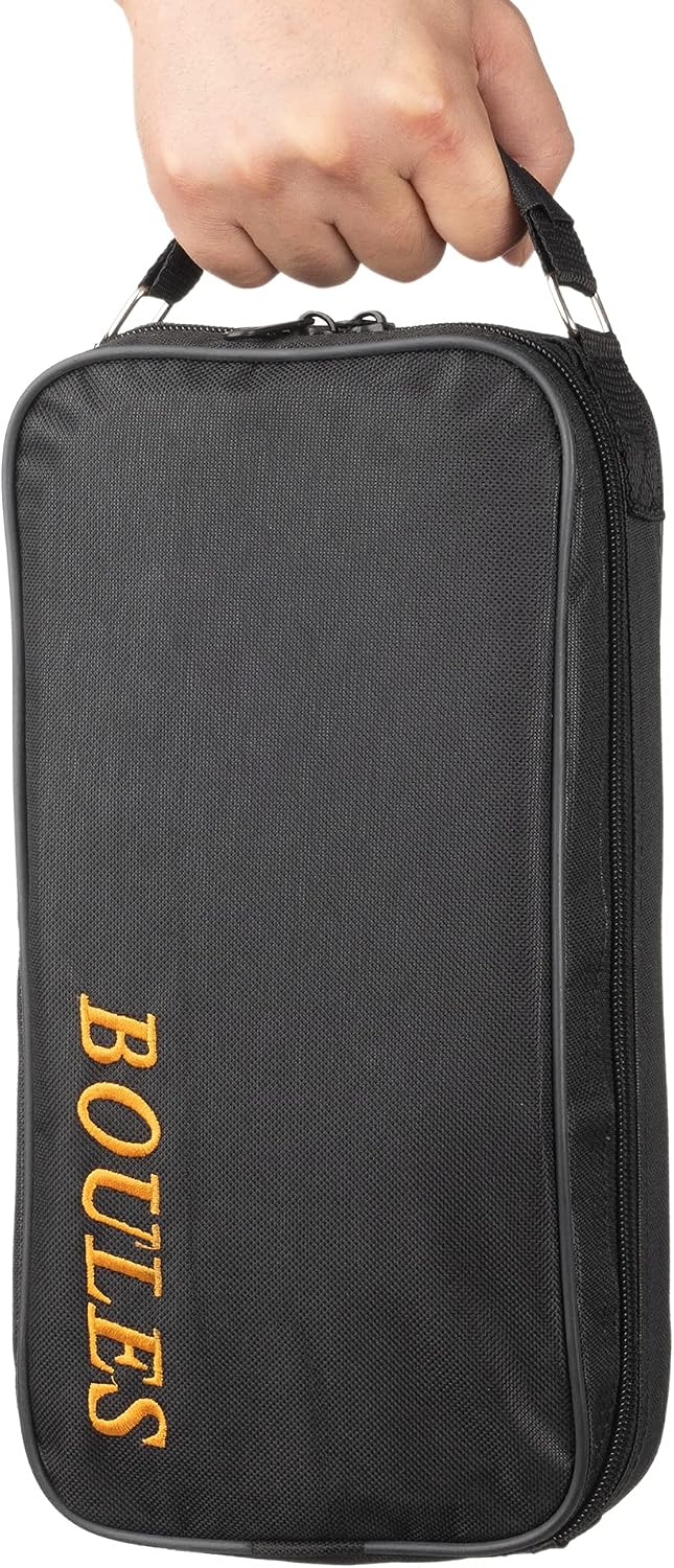 Charger l’image dans la visionneuse de galerie, Sac de transport pour jeu de boules, pour 8 boules, en nylon résistant à l’eau avec bandoulière réglable – sac de rangement pour pétanque – accessoires de boules
