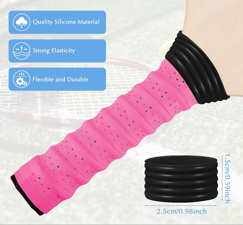 Chargez l'image dans la visionneuse de la galerie, Tennis grip tape set 10 stuks met siliconen ringen

