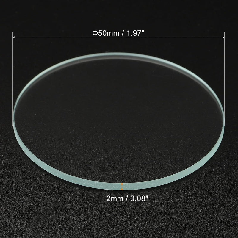 Load image into Gallery viewer, Zaklamp glazen lenzen 50 x 2 mm 2 stuks transparant – gehard glas – LED zaklamp onderdelen
