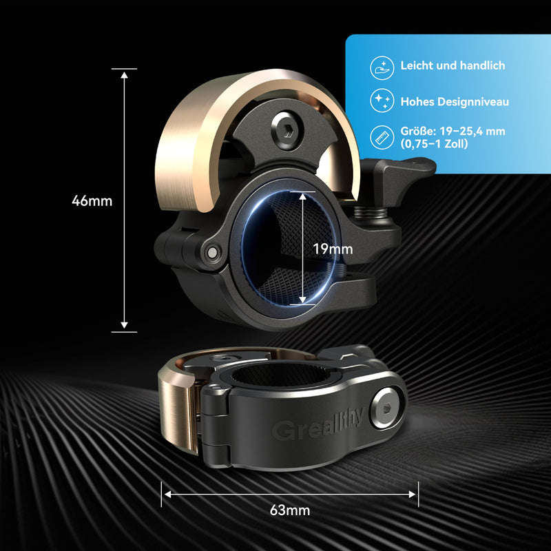 Load image into Gallery viewer, Fietsklingel voor stuur 19-25,4 mm luid en waterbestendig blauw – fietsbel – fietsklingel
