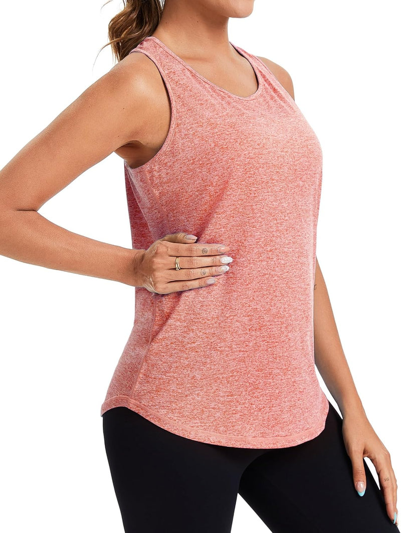 Load image into Gallery viewer, Dames sporttop mouwloos sneldrogend met open rug – fitness top – yoga shirt
