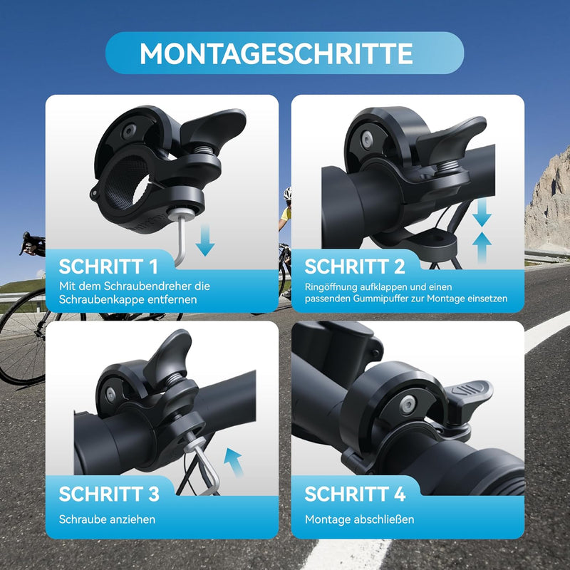 Load image into Gallery viewer, Fietsklingel voor stuur 19-25,4 mm luid en waterbestendig blauw – fietsbel – fietsklingel

