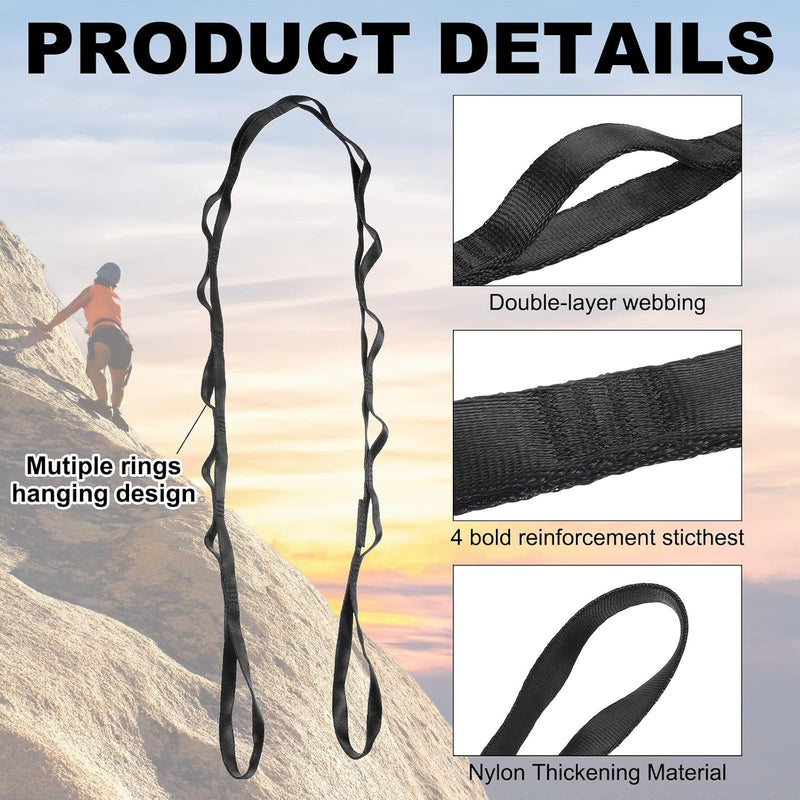 Załaduj obraz do przeglądarki galerii, Daisy chain ophangbanden 2 stuks 180 cm met 12 lussen blauw – verstelbare nylon riemen – aerial yoga accessoires
