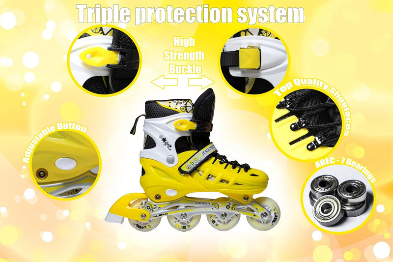 Load image into Gallery viewer, Adjustuble Rolschaatsen met oplichtende wielen voor kinderen en volwassenen - Kids Inline Roller laarzen met opbergtas voor peuters, rolschaatsen voor meisjes, jongens, professionals en

