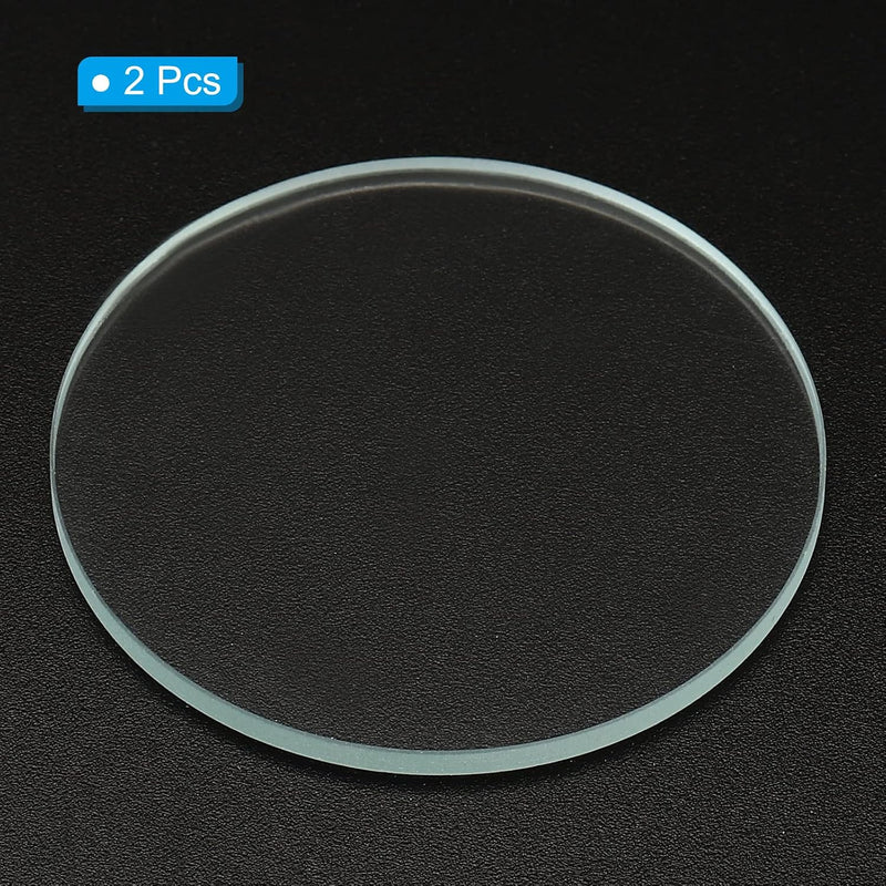 Load image into Gallery viewer, Zaklamp glazen lenzen 50 x 2 mm 2 stuks transparant – gehard glas – LED zaklamp onderdelen
