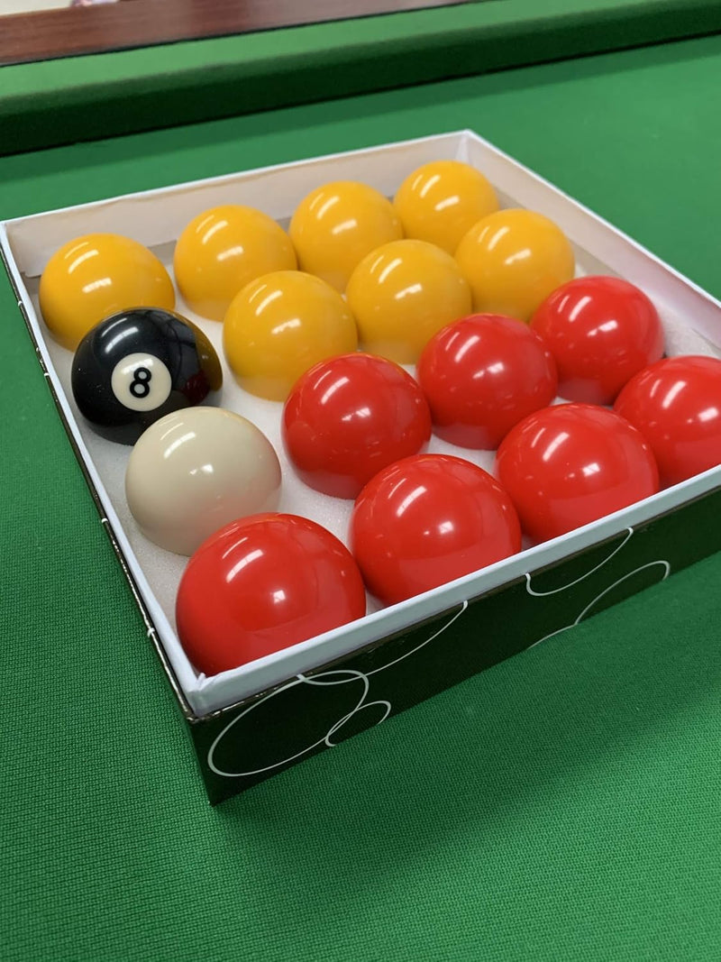 Laad afbeelding in Galerijviewer, Red and Yellow 2" Pool Ball Set (1 7/8 Inch Cue Ball)
