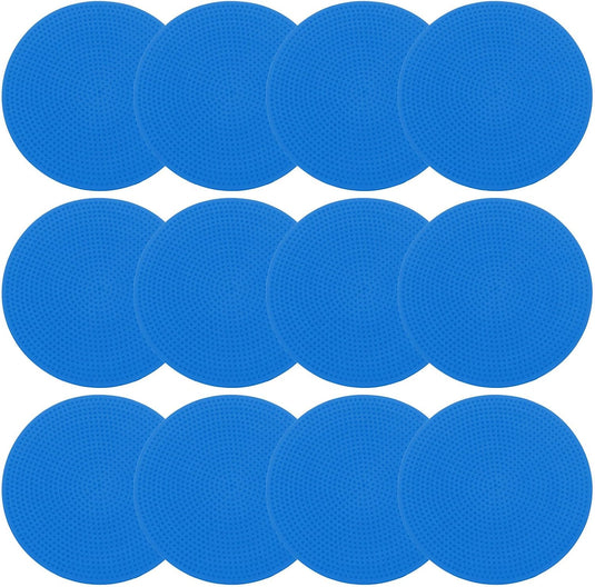 Vloermarkers 12 stuks 23 cm antislip blauw met opbergtas – agility markers – sport training accessoires