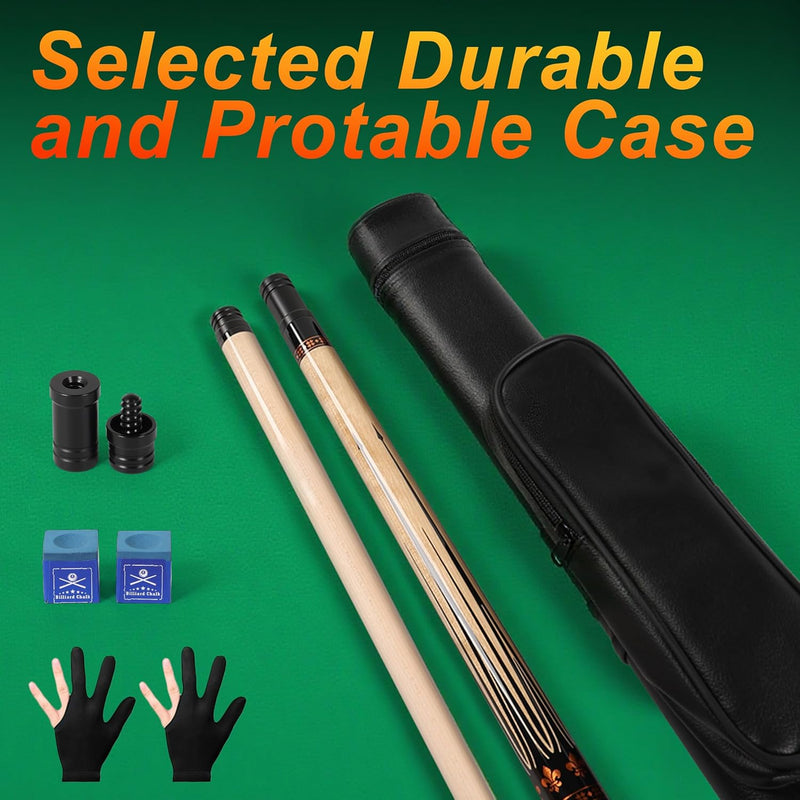 Laden Sie das Bild in Galerie -Viewer, Professionele Biljartkeu 147,7 cm – Canadese Esdoorn Pool Cue met Etui
