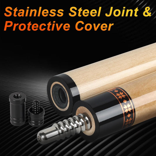 Professionele Biljartkeu 147,7 cm – Canadese Esdoorn Pool Cue met Etui