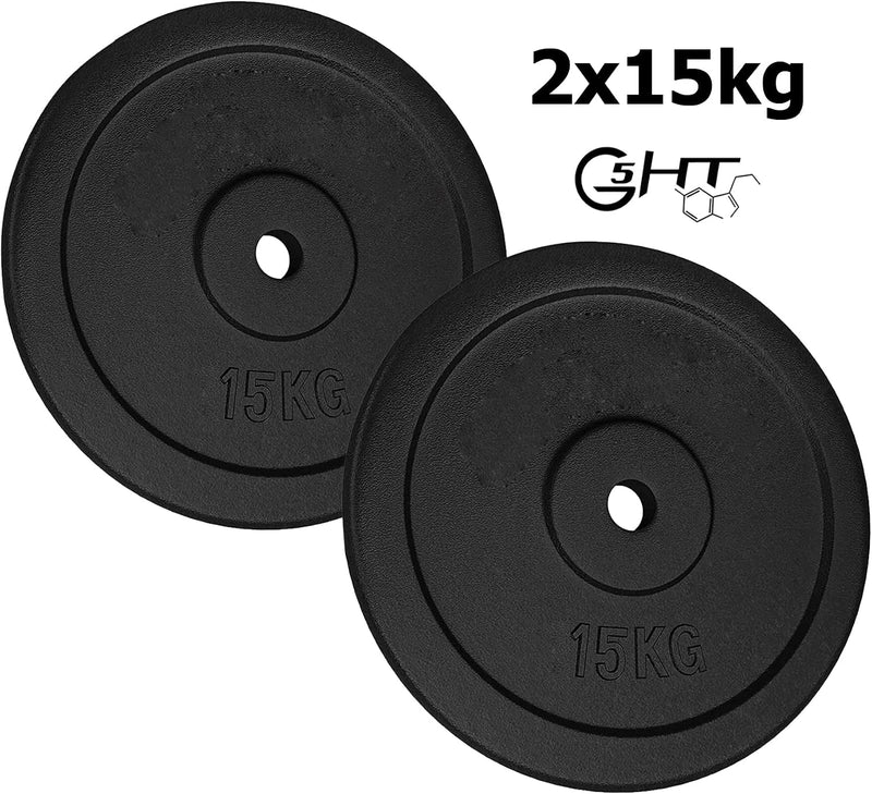 Laad afbeelding in Galerijviewer, G5 HT SPORT Halterschijven van gietijzer, gatdiameter: 25 mm, voor sportschool en thuisgymnastiek, 0,5 tot 20 kg, voor halters en lange halters
