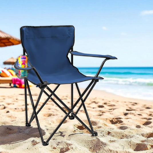 Campingstoelen Opvouwbaar 2 Stuks met Bekerhouder tot 100 kg – Vouwstoel – Kampeerstoel