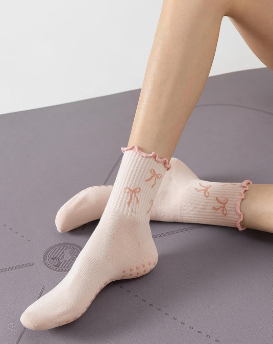 Pilates antislip sokken dames maat 36-40 met gripnoppen – yoga sokken – fitness sokken