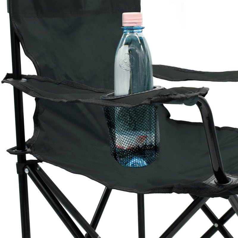 Laden Sie das Bild in Galerie -Viewer, Campingstoelen Opvouwbaar 2 Stuks met Bekerhouder tot 100 kg – Vouwstoel – Kampeerstoel
