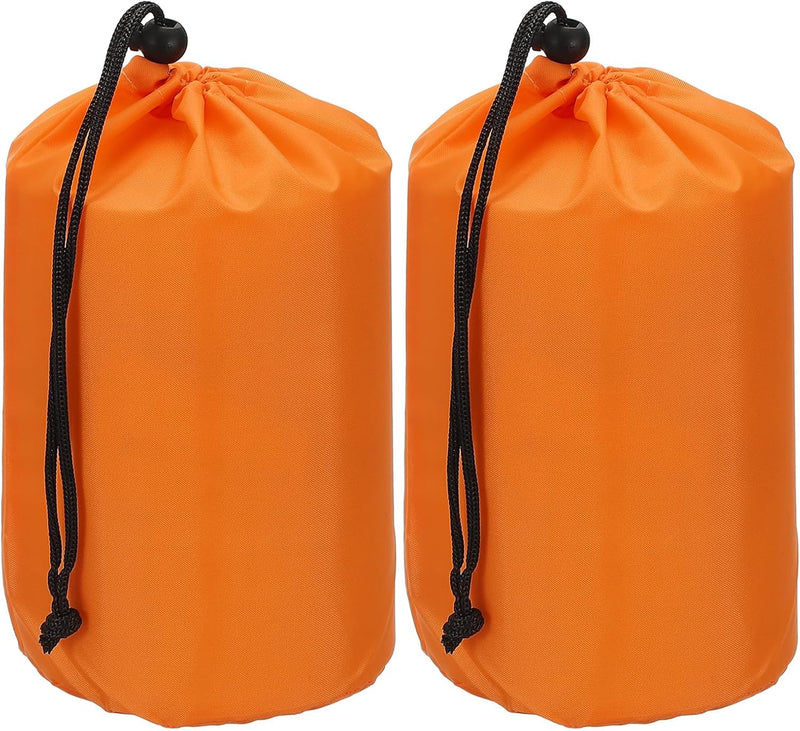 Załaduj obraz do przeglądarki galerii, Waterdichte opbergzakken 2 stuks 13 x 25 cm met trekkoord donkergrijs – stuff sacks – camping accessoires
