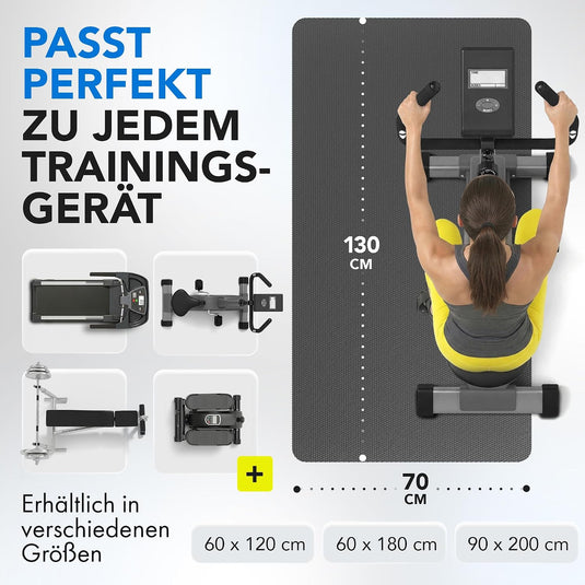 Vloerbeschermingsmat zwart 8 mm voor fitnessapparaten