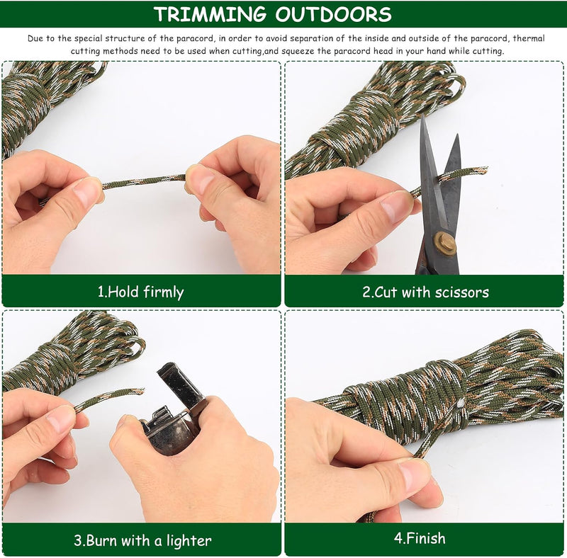 Load image into Gallery viewer, Paracord touw 4 stuks – 4 mm x 10 m – 9-kern nylon koord voor camping, wandelen, handwerken en outdoor – 4 kleuren
