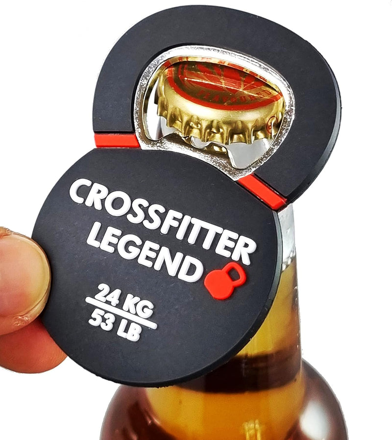 Load image into Gallery viewer, Bieropener Kettlebell, Flesopener Crossfit, flessenopener Kettlebell. Handschoenen voor Crossfit, Polsverbanden, Tape Crossfit.
