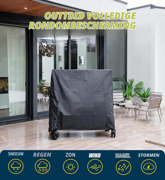 Housse de protection pour table de ping-pong en polyester 600D pour tables pliantes et plates – protection de table de ping-pong – bâche de ping-pong