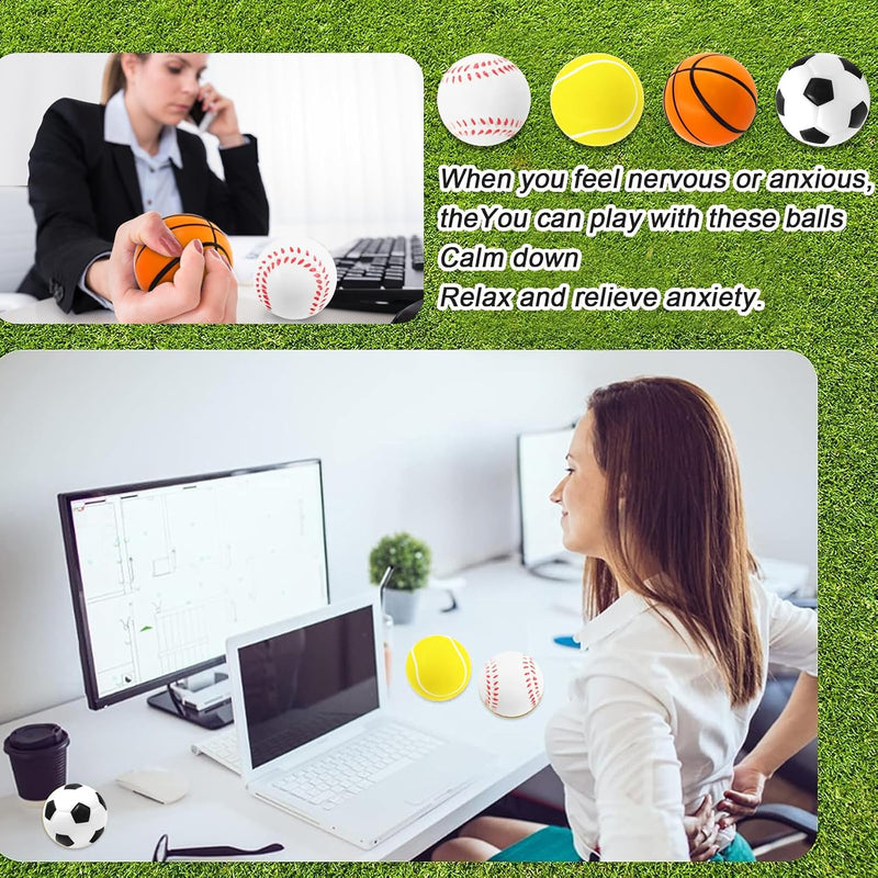 Chargez l'image dans la visionneuse de la galerie, Mini sportballen 12 stuks zachte stressballen 5 cm – voetbal basketbal tennis en honkbal
