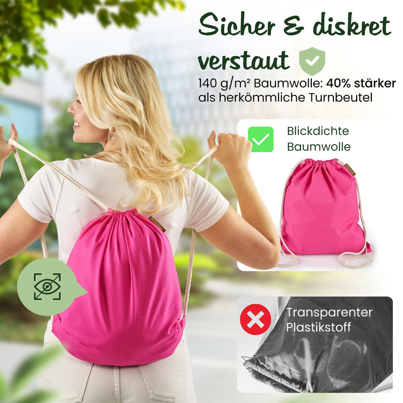 Chargez l'image dans la visionneuse de la galerie, Katoenen gymtas naturel met trekkoord 140 g/m² – sporttas – rugzak

