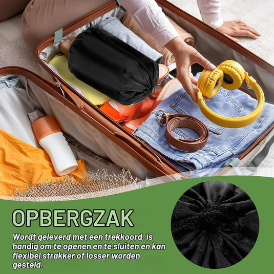 Waterdichte opbergzak 34,5 x 67 cm met trekkoord donkergroen – stuff sack – camping accessoires