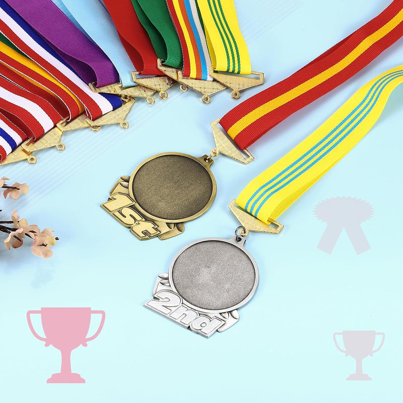 Carica immagine in Galleria Viewer, Medaille neklinten 12 stuks 45 x 2,5 cm hemelsblauw met klikclip – award linten – sport accessoires
