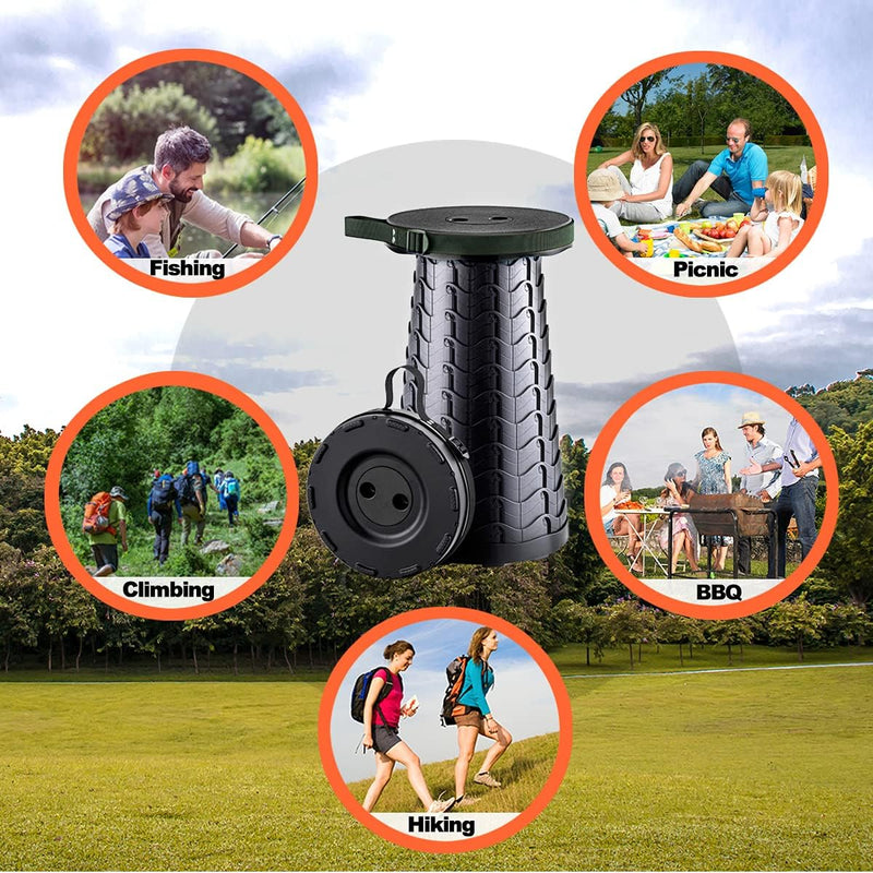 Load image into Gallery viewer, Yexati Upgraded opvouwbare kruk met laadvermogen 400LB, opvouwbare campingkruk uitgerust met zacht kussen duurzame opbergtas en karabijnhaak, draagbare stoel ideaal voor binnen- en buitenactiviteiten

