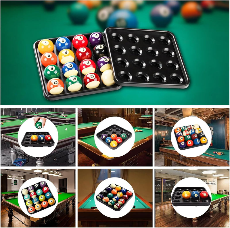 Laden Sie das Bild in Galerie -Viewer, Biljartballen dienblad voor 16 ballen zwart
