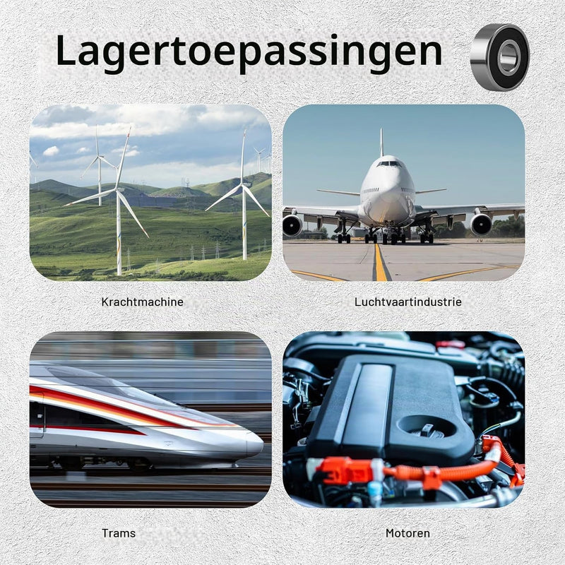 Laad afbeelding in Galerijviewer, Skateboard kogellagers 608ZZ 20 stuks 8 x 22 x 7 mm ABEC-5 – reservelagers – skate accessoires
