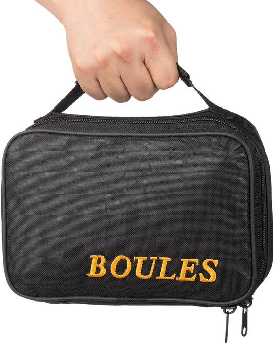 Sac de transport pour jeu de boules, pour 8 boules, en nylon résistant à l’eau avec bandoulière réglable – sac de rangement pour pétanque – accessoires de boules