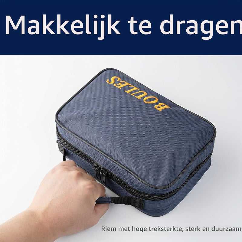 Charger l’image dans la visionneuse de galerie, Sac de transport pour jeu de boules, pour 8 boules, en nylon résistant à l’eau avec bandoulière réglable – sac de rangement pour pétanque – accessoires de boules
