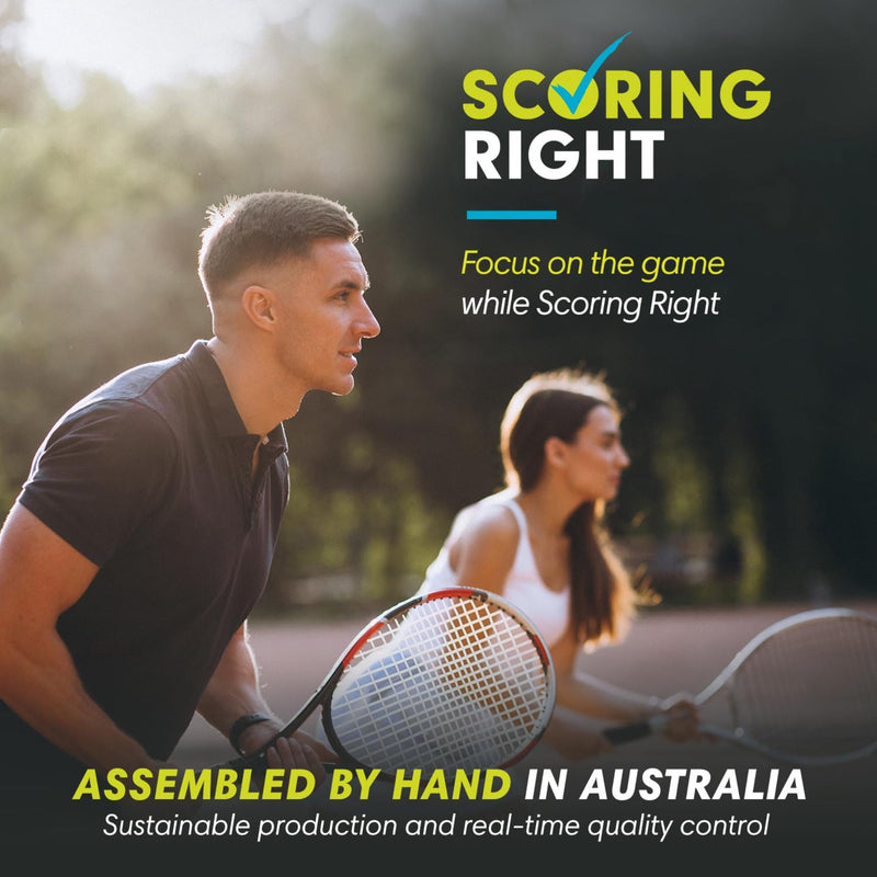 Laad afbeelding in Galerijviewer, Scoring Right Portable tennis and padel - point counter - easy to assemble scoreboard for recording points, games and sets - ITF compliant and light - weighs
