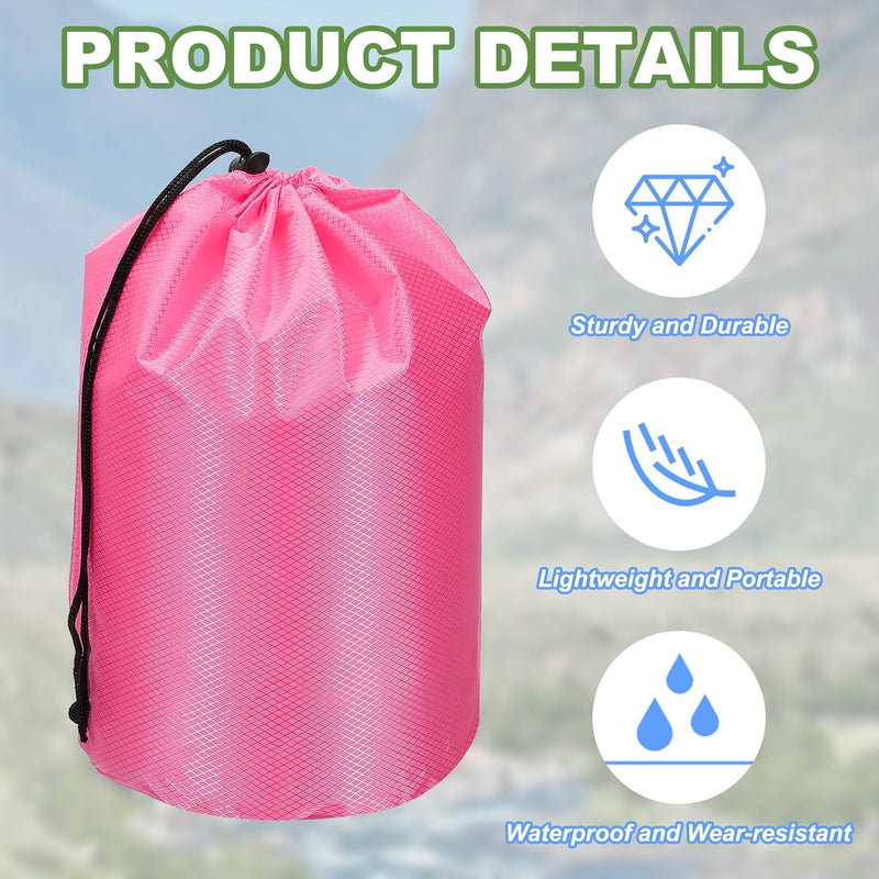 Załaduj obraz do przeglądarki galerii, Waterdichte opbergzak 11 x 20 cm met trekkoord oranje – stuff sack – camping accessoires
