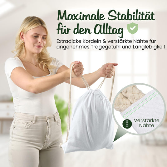 Katoenen gymtas naturel met trekkoord 140 g/m² – sporttas – rugzak