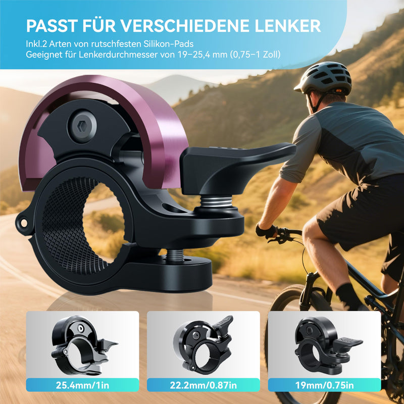 Load image into Gallery viewer, Fietsklingel voor stuur 19-25,4 mm luid en waterbestendig blauw – fietsbel – fietsklingel
