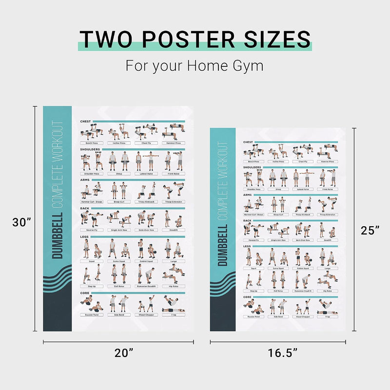 Load image into Gallery viewer, FitMate 8 Pack Workout Oefening Poster Bundel - Halter, Barbell, Lichaamsgewicht, Yoga, Stretching, Stabiliteit Bal, Weerstandsbanden, Kettlebell | Home Gym Decor, Kamer Guide (42 x 63 cm)
