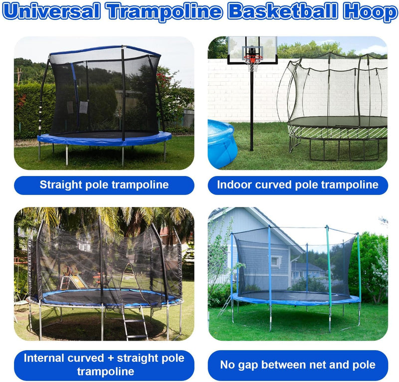Chargez l'image dans la visionneuse de la galerie, Trampoline basketbalring met dubbele mand en 4 miniballen – basketbalset – trampoline accessoires
