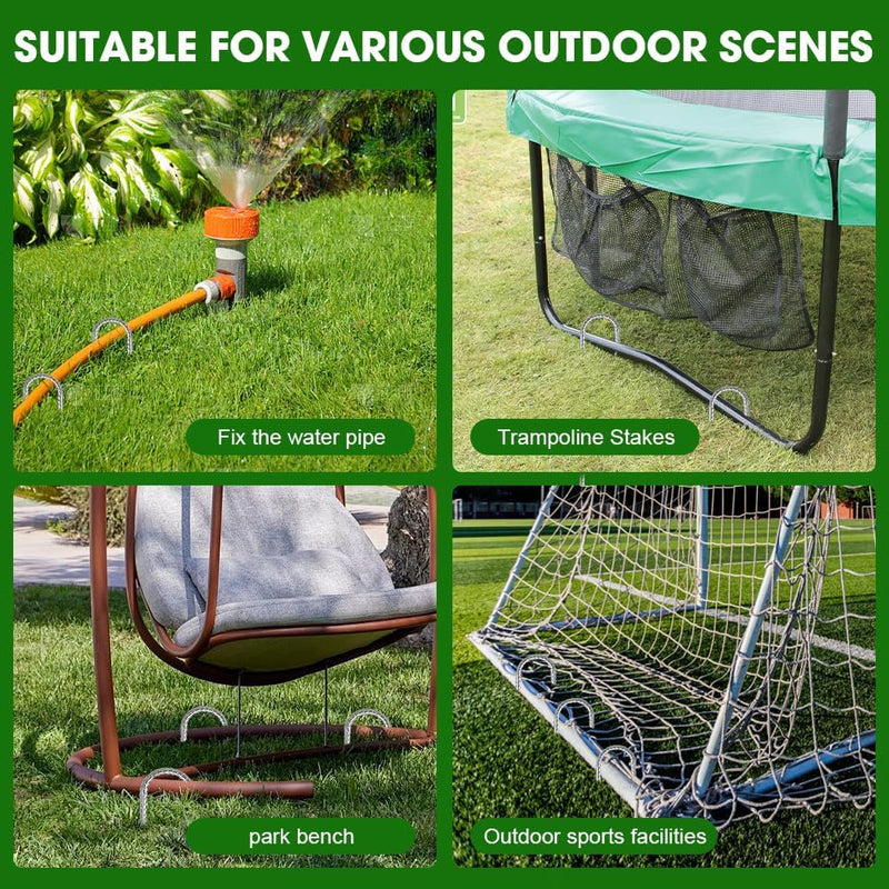 Laden Sie das Bild in Galerie -Viewer, Grondankers 12 stuks 30 cm met J-haken en trekker – trampoline haringen – stormankers

