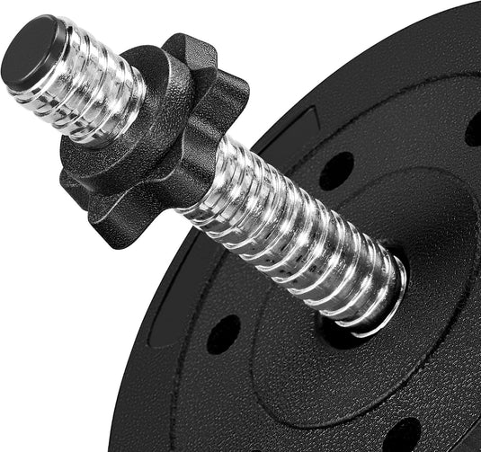 Yaheetech Halterset, 20 kg, korte halters, gietijzeren halters met stersluitingen, fitness, gymnastiek, halters voor krachttraining