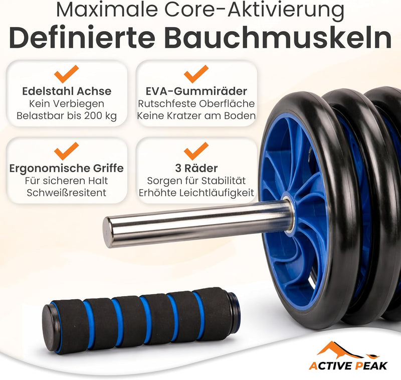 Laad afbeelding in Galerijviewer, Fitness trainingsset 7-in-1 met ab roller push-up bars en springtouw – fitness set – thuis trainen
