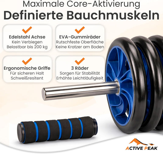 Fitness trainingsset 7-in-1 met ab roller push-up bars en springtouw – fitness set – thuis trainen