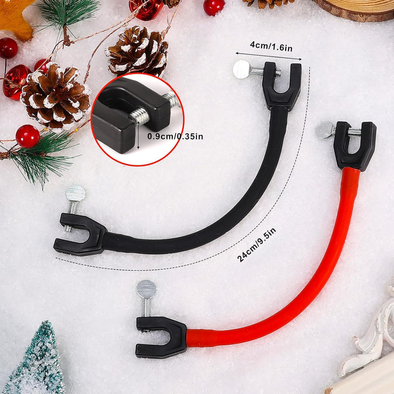 Laad afbeelding in Galerijviewer, 2 Stuks Skitipconnector voor Kinderen, Draagbare Skiconnector Skitrainingshulpmiddel Snowboardaccessoires voor Kinderen, Beginners (Zwart, Rood)
