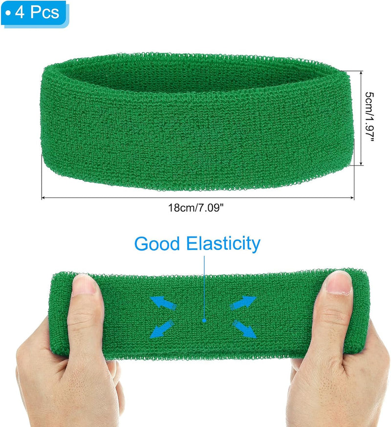 Load image into Gallery viewer, Zweetband hoofdbanden 4 stuks van badstof – sport hoofdband – fitness accessoires
