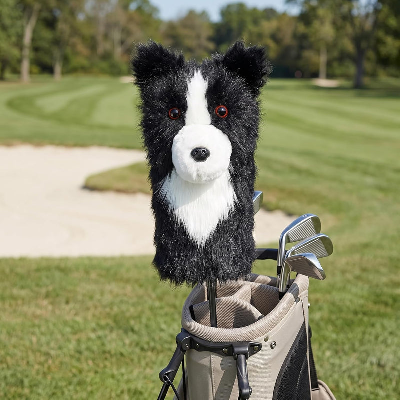 Carica immagine in Galleria Viewer, Pluche golfclubhoes met border collie hondenontwerp voor drivers tot 460cc – hondenheadcover – golfcadeau
