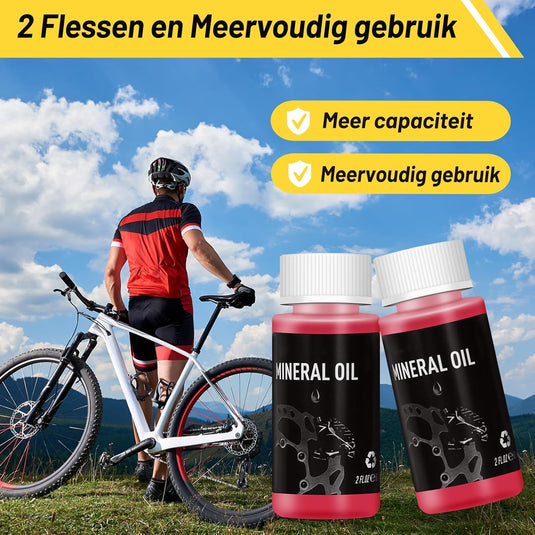 Ontluchtingskit voor hydraulische fietsremmen met minerale olie