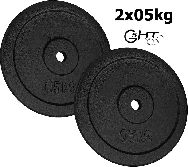 Laad afbeelding in Galerijviewer, G5 HT SPORT Halterschijven van gietijzer, gatdiameter: 25 mm, voor sportschool en thuisgymnastiek, 0,5 tot 20 kg, voor halters en lange halters

