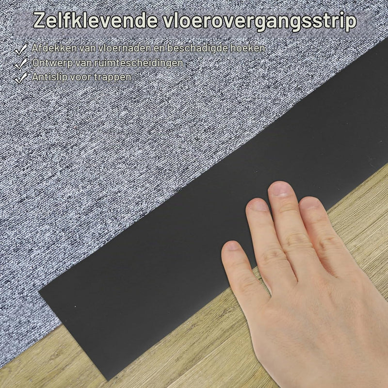 Laden Sie das Bild in Galerie -Viewer, Zelfklevende vloer overgangsstrip 7,6 cm x 1 m - Vinyl laminaat afdekstrip &amp; naadprofiel - Vloerovergangsstrip drempelprofiel
