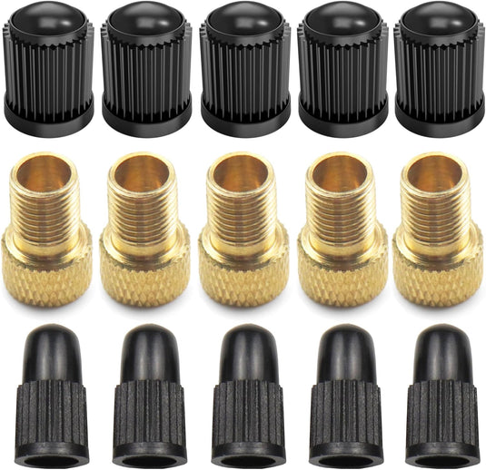 Fietsventiel adapter set 15-delig voor Presta Dunlop en Schrader – ventieladapter – fietsaccessoires