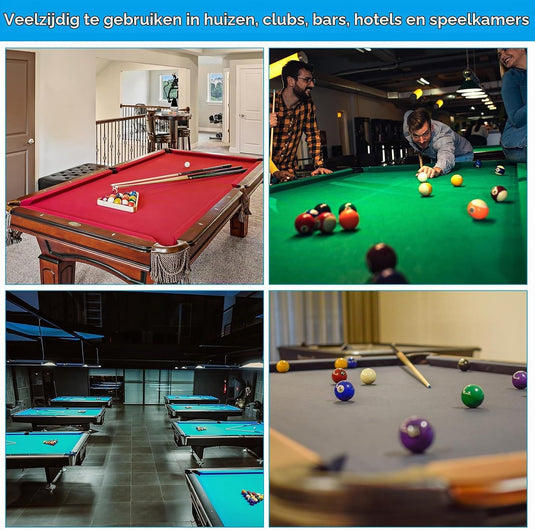 Biljartlaken 9 ft rood met 6 bandenstroken – vervangend biljartdoek – pooltafel accessoires